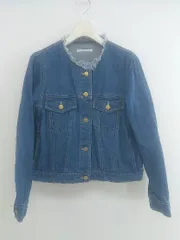 ◇ RETRO GIRL レトロガール カットオフ 長袖 Ｇジャン デニム ジャケット サイズM ブルー レディース P  【中古】 【1211240001293】