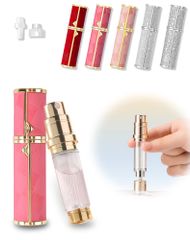 新品 アトマイザ－ 詰め替え ポータブル クイック 香水噴霧器 携帯用 容器 香水用 ワンタッチ補充 スプレー パフューム Quick Atomizer プシュ式 (桃色)