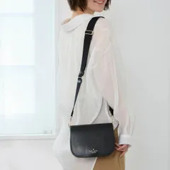 新品 ケイトスペード kate spade ショルダーバッグ SAFFIANO LEATHER SADDLE BAG ブラック