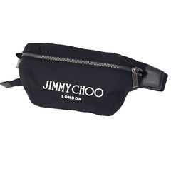 JIMMY CHOO ジミーチュウ ボディバッグ FINSLEY DNH 0258 ブラック 黒 ナイロン 未使用 aq11634