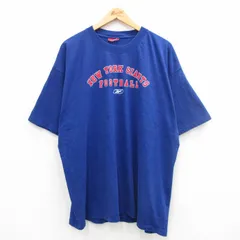 XL/古着 半袖 ビンテージ Tシャツ メンズ 00s NFL ニューヨークジャイアンツ 大きいサイズ クルーネック 紺 ネイビー アメフト スーパーボ