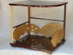 茶道具 寿棚 天然木 溜塗 組立式 紙箱付 B962 茶道具 寿棚 天然木 溜塗 組立式 紙箱付 B962 - 工芸品買う
