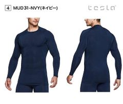 テスラ  オールシーズン  ラウンドネック  スポーツシャツ  MUD31　NVY　S