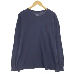 古着 ラルフローレン Ralph Lauren POLO RALPH LAUREN 無地ポケットロングTシャツ ロンT メンズXL/eaa465405