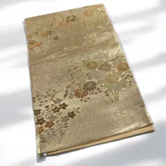 金地×繊細な四季花流水文様　袋帯　【B】