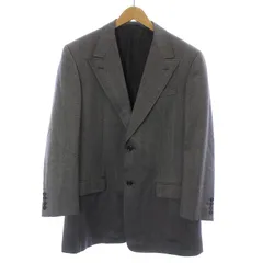 ルイヴィトン LOUIS VUITTON テーラードジャケット シングル ヘリンボーン ストライプ ウール サイドベント 2B 総裏地 裏地ロゴ 50 XL グレー /KW ■GY19のサムネイル