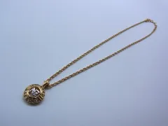 ■美品■ NINA RICCI ニナリッチ ラインストーン ネックレス ペンダント アクセサリー　レディース ゴールド系 DD8045