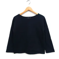シップス SHIPS 7分袖 Tシャツ カットソー ボートネック 無地 コットン 綿 36 ネイビー 紺 /FT8のサムネイル
