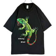 90s イグアナ トカゲ Tシャツ JUNGLE RICO CANCLUN 黒 - メルカリ