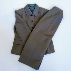ニューヨーカー NEW YORKER スーツ セットアップ カジュアル 毛100% 日本製 カーキ ビジネス ジャケット ブルゾン ロングスカート
