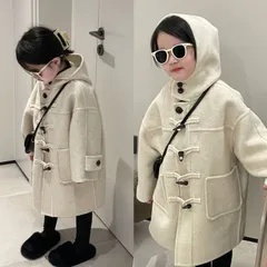 ダッフルコート キッズ 子供服 女の子 アウター コート フード付き 長袖 ジャケット キッズコート キッズ 子供 秋冬 通園 通学 フォーマル 幼稚園 小学校 防寒 暖かい 可愛い 9LyM123