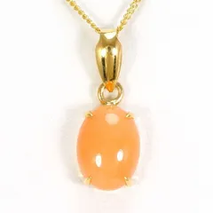 K18YG　ネックレス　necklace　サンゴ　総重量約1.3g　約41cm