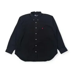 90s Polo by Ralph Lauren ラルフローレン BLAIRE BD ボタンダウン 長袖シャツ XL/ブラック 大きいサイズ メンズ ビンテージ