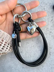 ハンドストラップ【silver heart】