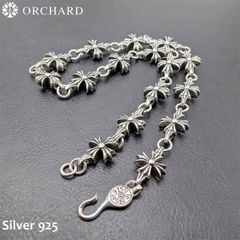 シルバー925 ネックレス Silver 925 メンズ レディース アンカーフック式 アジャスタ クロス 十字