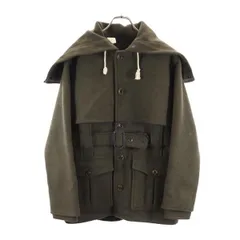 エヌハリウッド 日本製 長袖 ウールジャケット 36 カーキ系 N.HOOLYWOOD フード メンズ 古着 【231024】