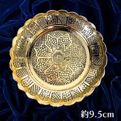 真鍮プレート 小皿 小物入れ パロサント 受け皿 香炉 カトリ Puja プージャ プジャ 小皿 受け皿