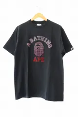 A BATHING APE スワロフスキー装飾 Tシャツ Lサイズ グレー スワロフスキー カレッジロゴ Tシャツ Lサイズ a bathing ape