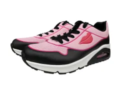 SKECHERS (スケッチャーズ) Uno-Beso ウノ ベソ レースアップスニーカー シューズ 177998 US7.5 24.5cm ピンク ブラック レディース/025