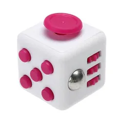 [Fidget Dice]6通りも楽しめるフィジェットキューブ＜ホワイト/ピンク＞