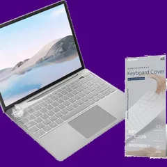 【在庫処分】キーボードカバー キーボードカバー スキン 12.4インチ マイクロソフト 極めて薄い 日本語JIS配列 0.18mm (指紋認証付き電源ボタンを装備) Go 保護カバー Go キースキン Go Laptop 高い透明感 Laptop TPU材