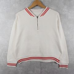 〜60's リブボーダー ハーフジップスウェット