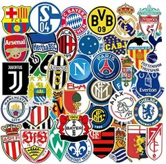 サッカーステッカー 50枚 サッカーチームシール サッカークラブ防水シール スーツケース バイク ヘルメットなど適用