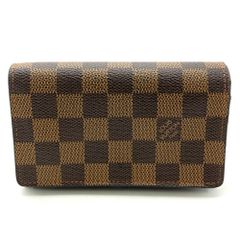 ルイヴィトン LOUIS VUITTON ポルトフォイユトレゾール 二つ折り財布 ダミエ エベヌ N61736 CA0025【中古】