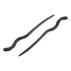 【人気商品】ヘアアクセサリー（スタイリング1） シンプル 髪飾り ヘック 天然木 黑壇 浴衣 和装 二本 2本セット 普段使い かんざし 木製 簪 KESYOO
