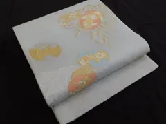 洛陽織物 手織 袋帯 唐花 正絹 Q1140