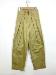 forksy. フォルクシー FOpt748 イウエストツータックワイドテーパードチノ パンツ sizeS/ベージュ ■■レディース