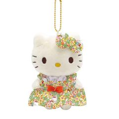 サンリオ　SANRIO　リバティ・ファブリックス×ハローキティ　マスコット　イエロー　2024年4月発売　190413-24