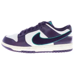 NIKE (ナイキ) DUNK LOW RETRO CHENILLE SWOOSH ダンク レトロ シェ二ールスウッシュ ローカットスニーカー ホワイト/パープル US9/27.0cm DQ7683-100