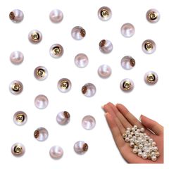 パールキャッチ 8mm 50個 プラ ホワイト ゴールド KC金 ピアスキャッチ ピアス金具 パール キャッチ アクセサリー ハンドメイド パーツ BD4165