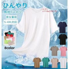 無地Tシャツ ひんやり 2枚目700 涼感 半袖 男女兼用 レディース ペアルック 大きいサイズ Tシャツ メンズ トレーニング  vii4w259278