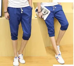 クロップドパンツ ハーフパンツ メンズ 七分丈パンツ 7分丈 スポーツウエア 膝下 春 夏 涼しい ショート イージーパンツ 速乾 リラックス xyxzy16