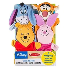 【中古】ディズニー プーさん ティガー ピグレット イーヨー 可愛いパペット４体セット 人形 ぬいぐるみ 言葉遊び 知育玩具 [並行輸入品]