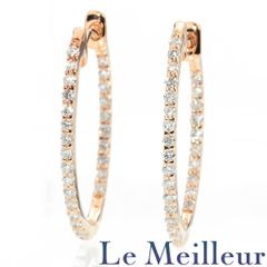 ダイヤモンド 0.50ct ダイヤモンド 0.50ct ピンクゴールド K18PG ピアス 中古 プレラブド 返品OK