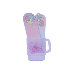 リトルツインスターズ 付せん カップケース入り付箋 ラベンダー サンリオ サンスター文具 新学期準備文具 事務用品 キャラクター グッズ 