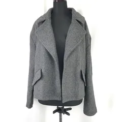 ZARA BASIC【ザラ★ボタンレスコート/【USA:S/日本M程度/レディース/グレー/gray】前開き/アウター/ブルゾン/Jacket/Jumper◆BJ094-d