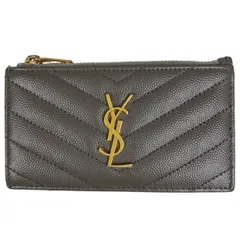 新品未使用✨SAINT LAURENT フラグメントケース　レザー　グレー Yves Saint Laurent サンローラン フラグメントケース