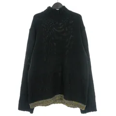 ヨウジヤマモト YOHJI YAMAMOTO S'YTE 24AW BULKY WOOL LYNX HIGH NECK KNIT ハイネックニット セーター 長袖 3 ブラック 黒 UB-K08-611-2のサムネイル