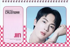 BTS JIN ジン グッズ 卓上 カレンダー 2026~2027年 ( 2年分 ) + ステッカーセット K-POP