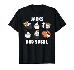 ジャック・ラッセル・テリアと寿司犬 Tシャツ