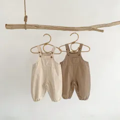 新品 ベビー 春 カジュアル 無地 サロペット オーバーオール