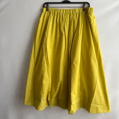 訳あり新品未使用タグ付き黄色イエローフレアスカート無地3L
