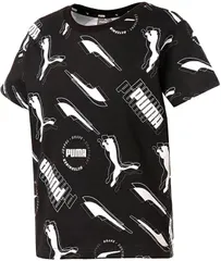 【新品】【ジュニアサイズ】【130cmのみ】puma（プーマ）スポーツカジュアルウェア 半袖Tシャツ キッズ・ジュニア ALPHA AOP Tシャツ　プーマブラック　588917-01-130