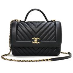 極美品 CHANEL シャネル2way シェブロン チェーンショルダーバッグ