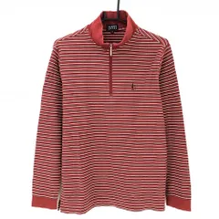 パーリーゲイツ 長袖ハイネックシャツ ボルドー×黒×白 ハーフジップ ボーダー メンズ 4(M) ゴルフウェア PEARLY GATES