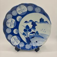 染付 角皿 隅切 牡丹文 陶磁器 - メルカリ